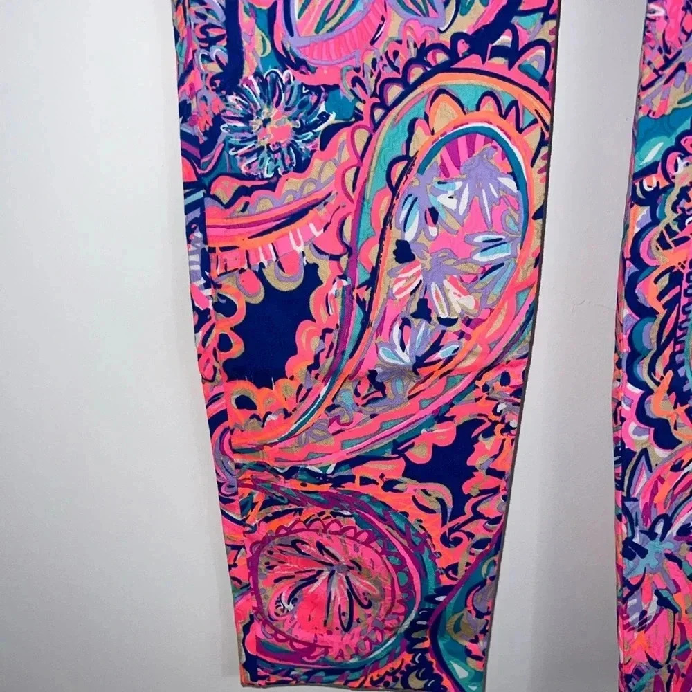 Lilly Pulitzer - Blue & Pink Textured Paisley Print - Picture 3 of 12